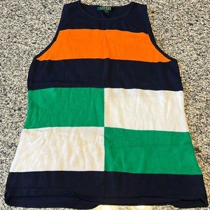 Lauren Ralph Lauren color block sleeveless sweater